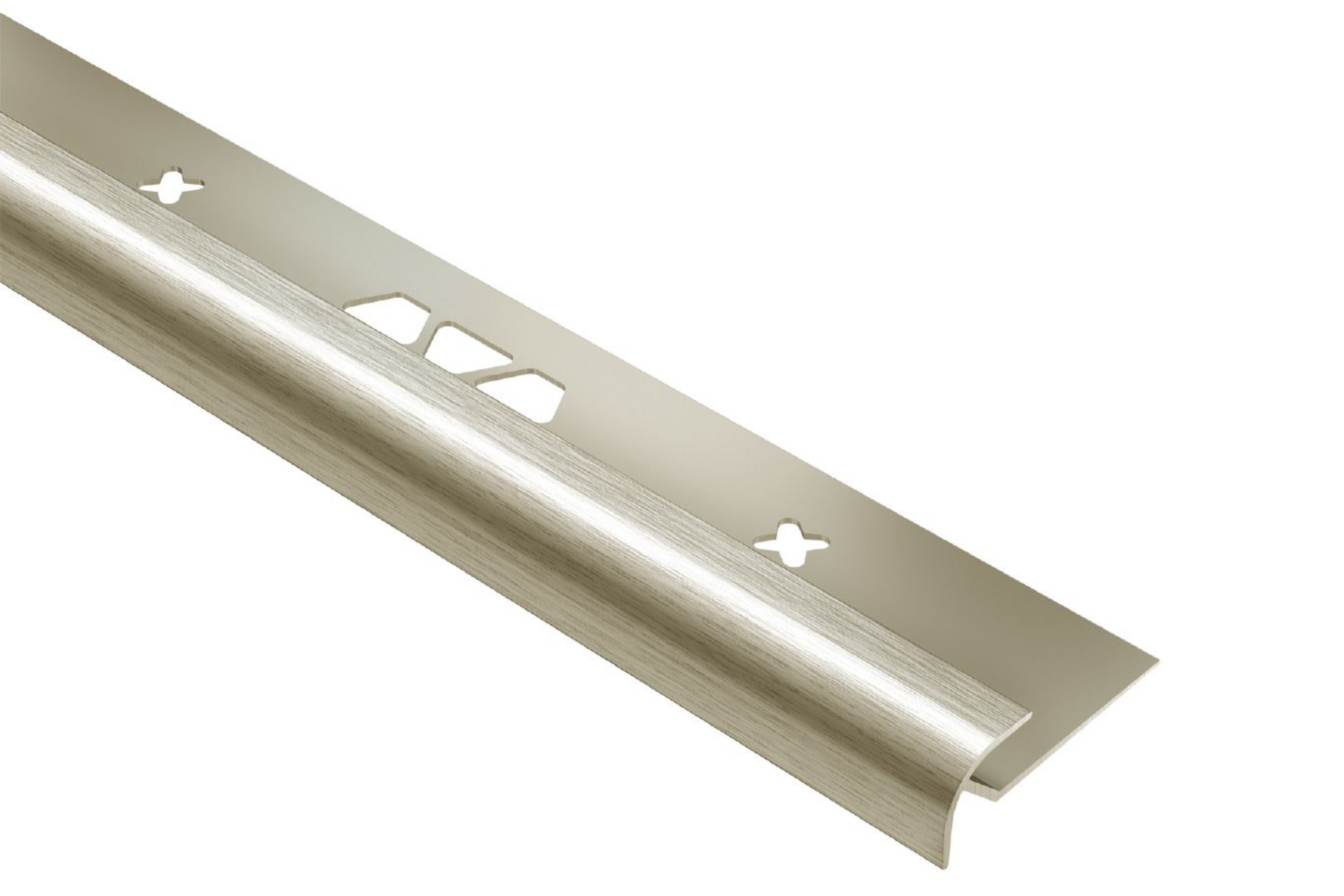 Schluter Vinpro-Ro Profilé Rond 1/8" Alum Nickel Brossé VPRO30ATGB
