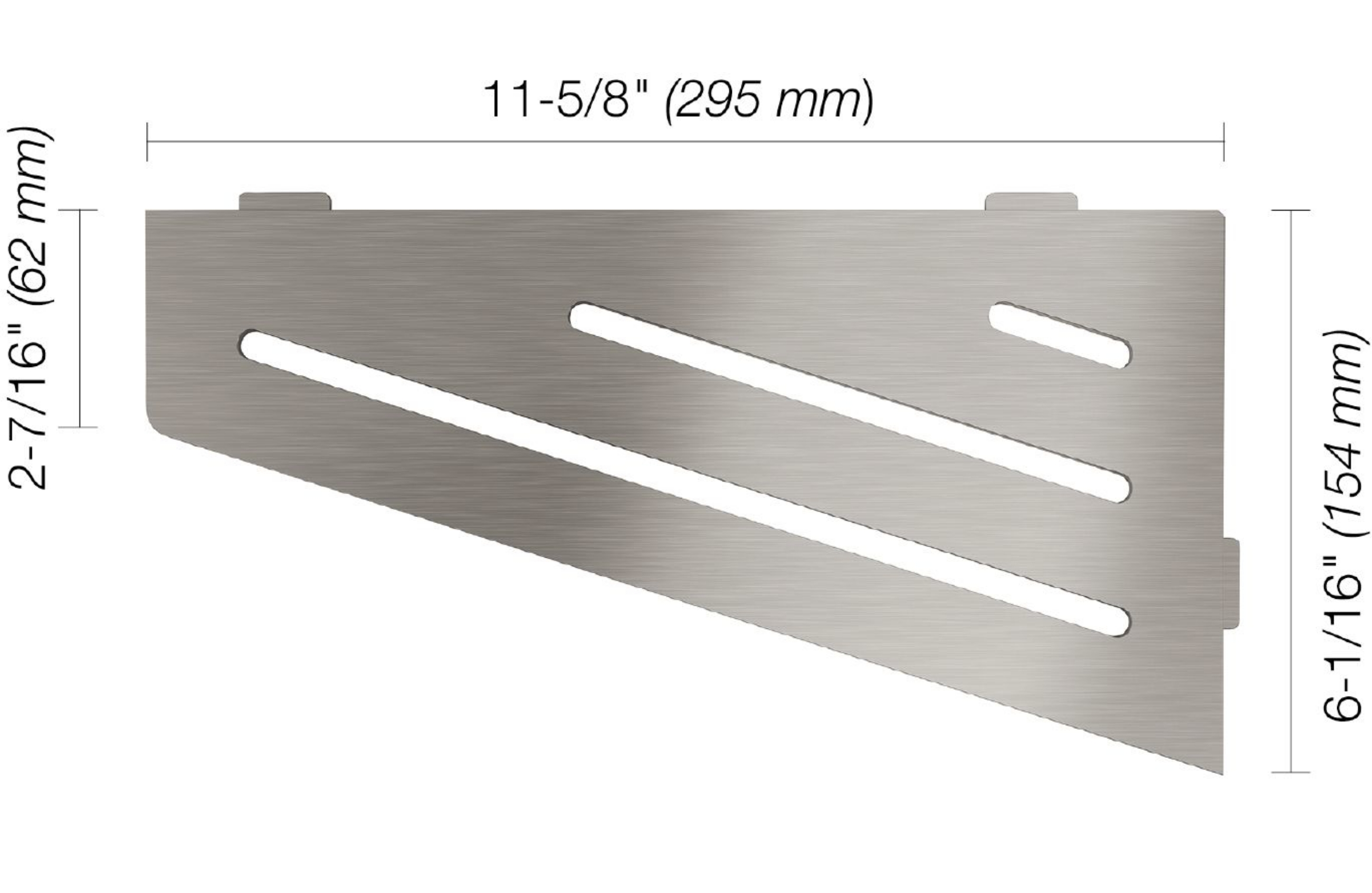 Schluter Shelf Quadrilat Coin Wave Inox Brossé SES3D10EB