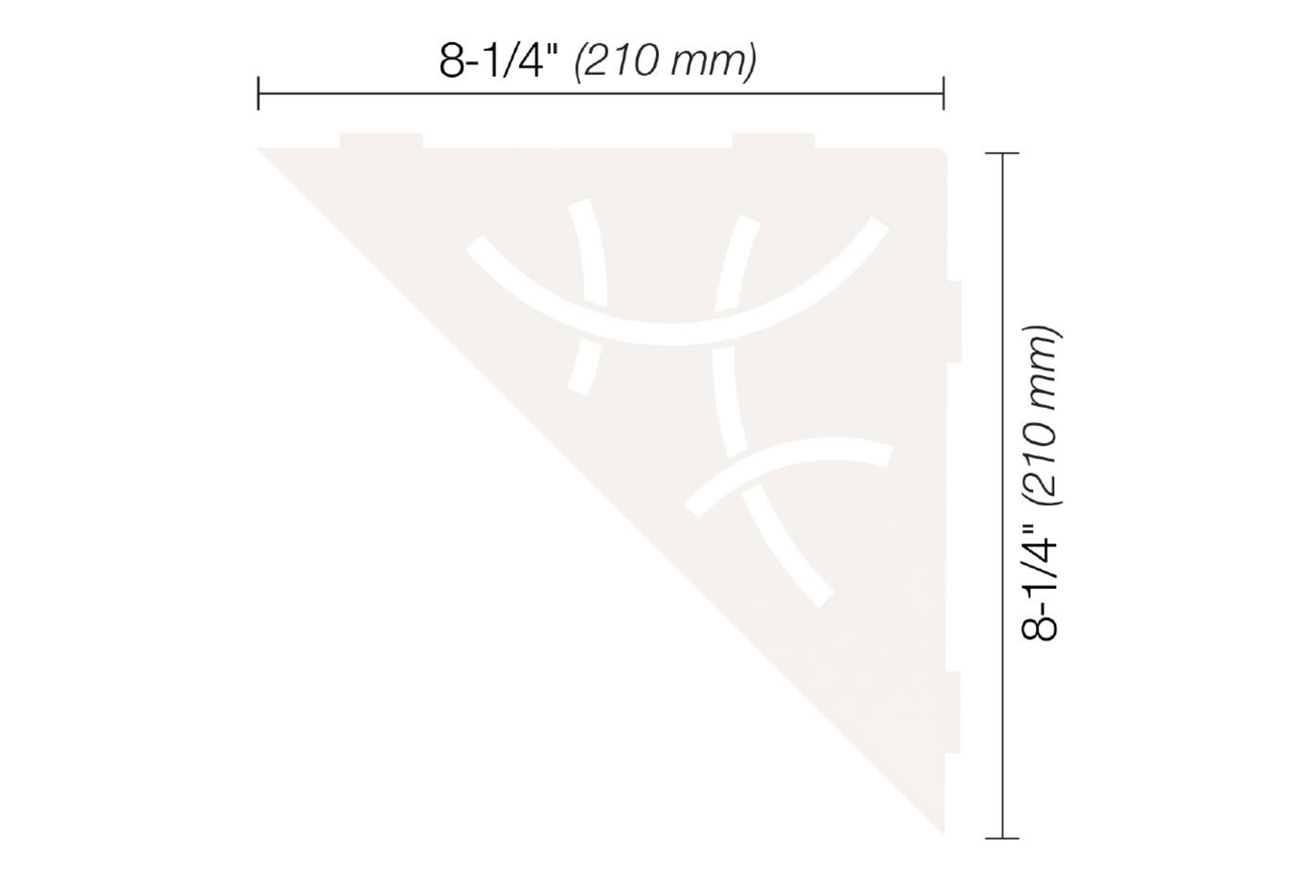 Schluter Shelf Triangle Coin Curve Blanc Mat SES1D6MBW