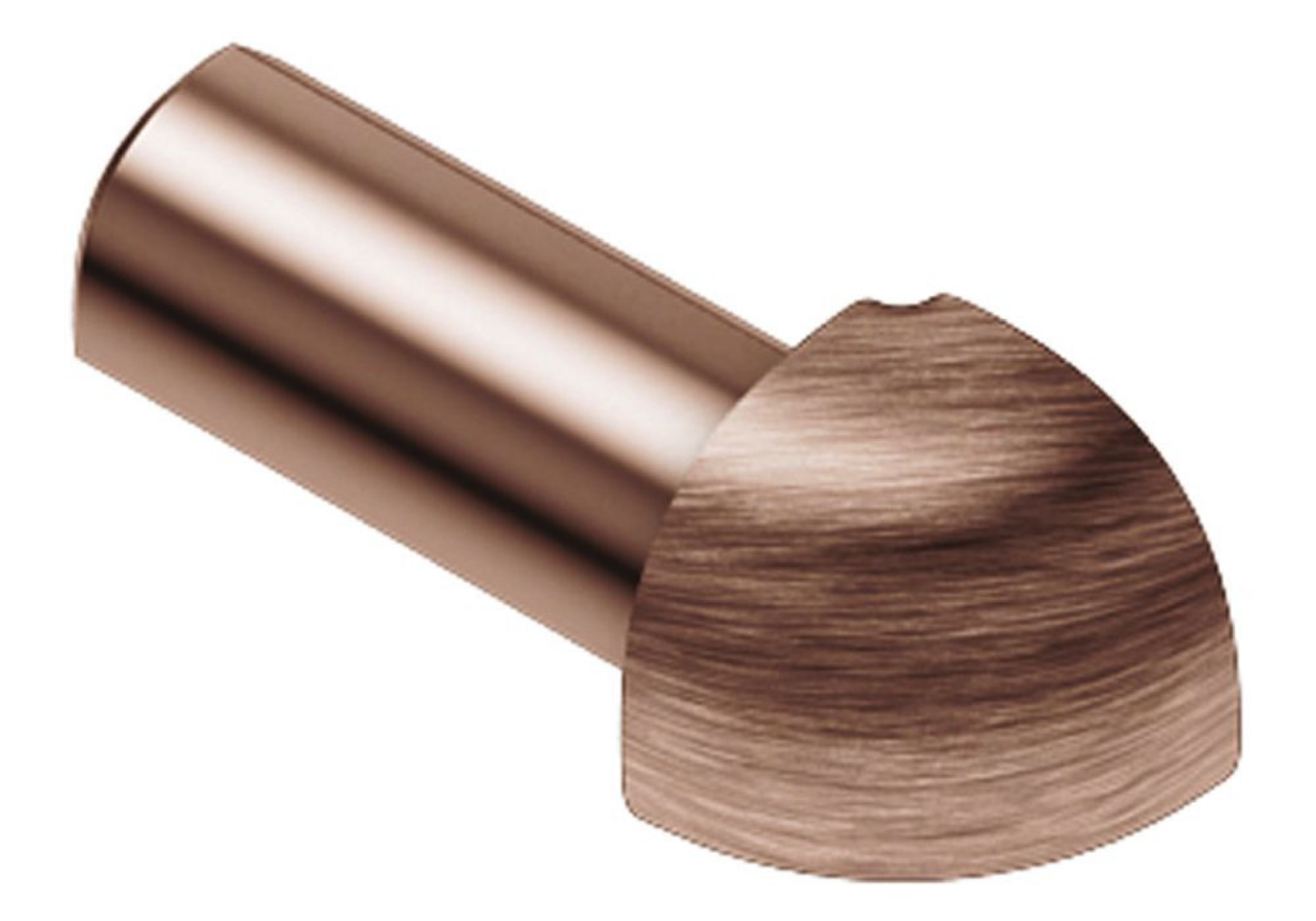 Schluter Rondec Coin Ext 1/2" Alum Cuivre Brossé EV/RO125AKGB