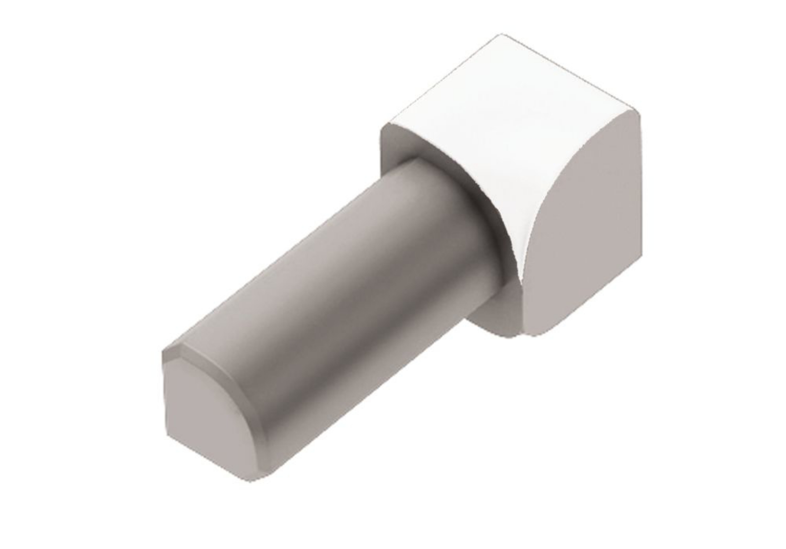 Schluter Rondec Coin Int 1/2" Alum Blanc Éclatant ID/RO125BW