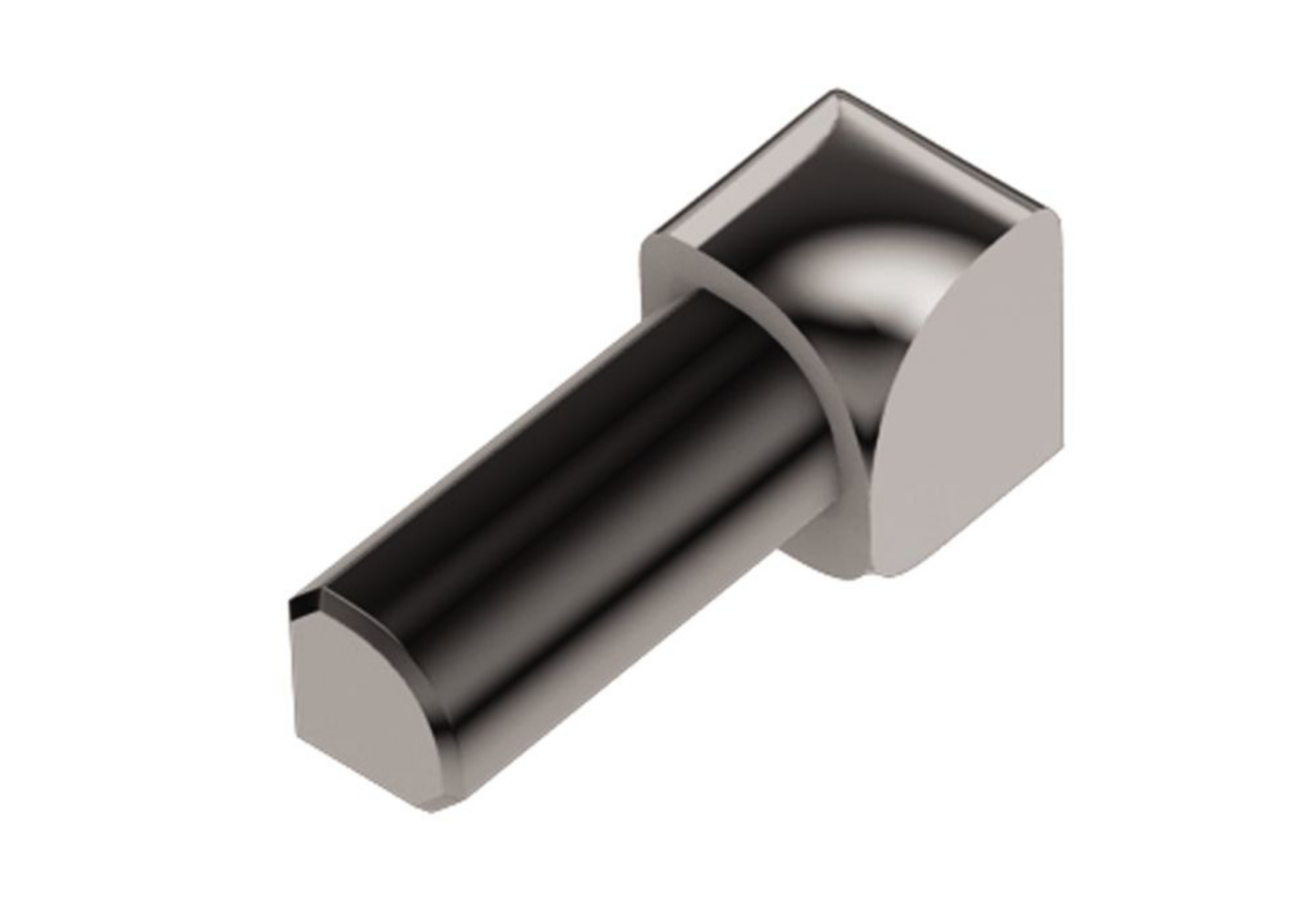 Schluter Rondec Coin Int 3/8" Alum Apparence Inox ID/RO100E
