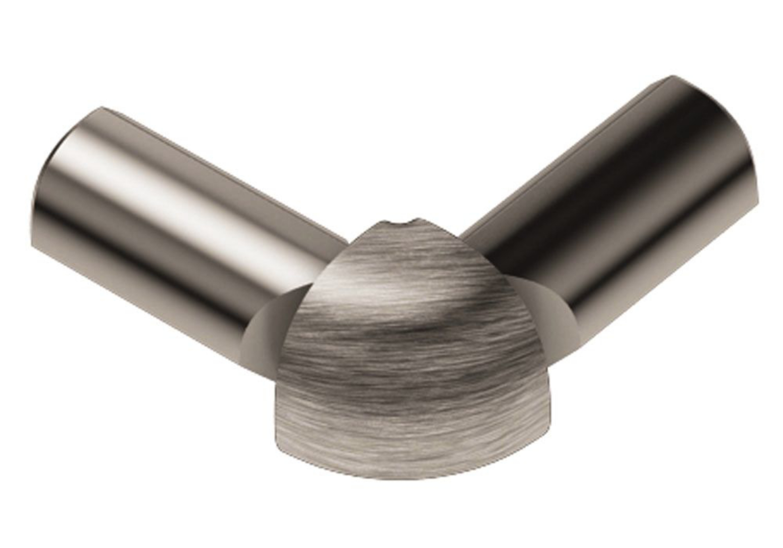 Schluter Rondec Coin Ext 2-Bouts 3/8" Alum Nickel Brossé E2L/RO100ATGB