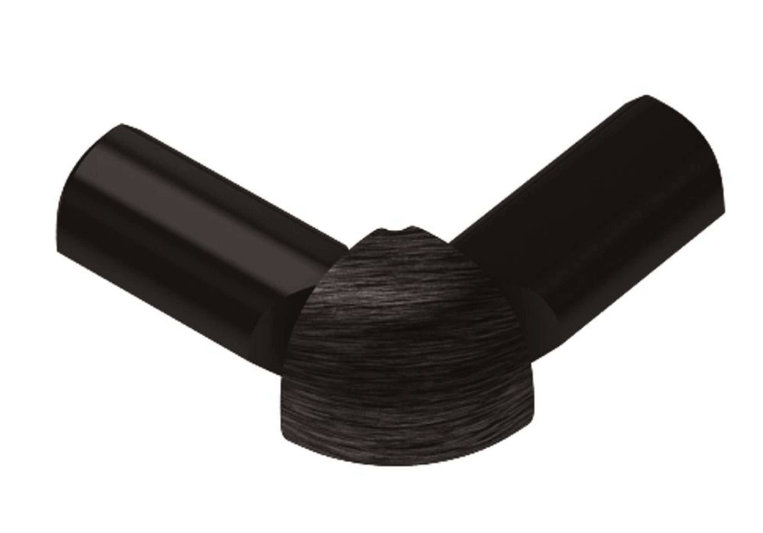 Schluter Rondec Coin Ext 2-Bouts 3/8" Alum Noir Brossé E2L/RO100AGSB