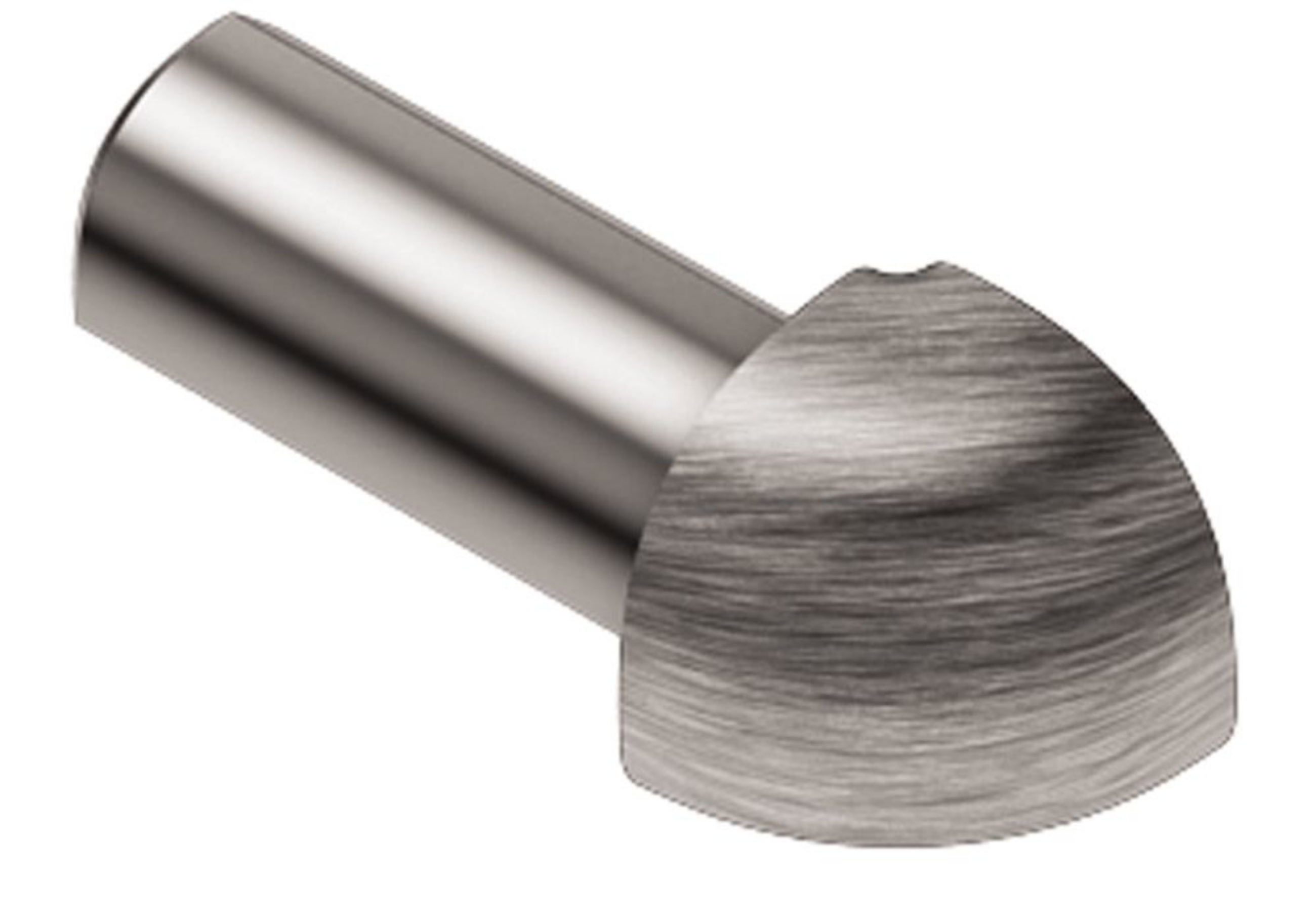 Schluter Rondec Coin Ext 1/4" Alum Chromé Brossé EV/RO60ACGB