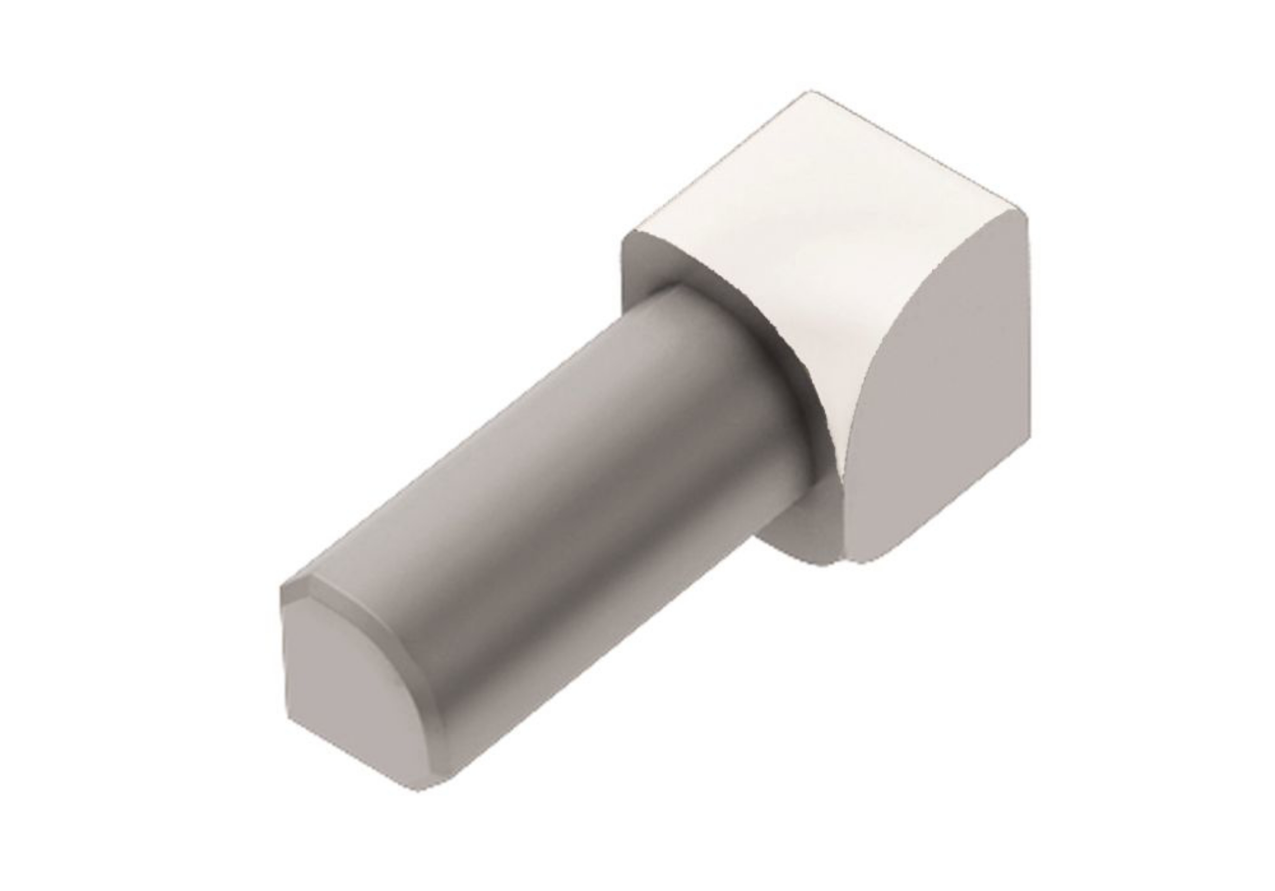 Schluter Rondec Coin Int 1/4" Alum Blanc ID/RO60W