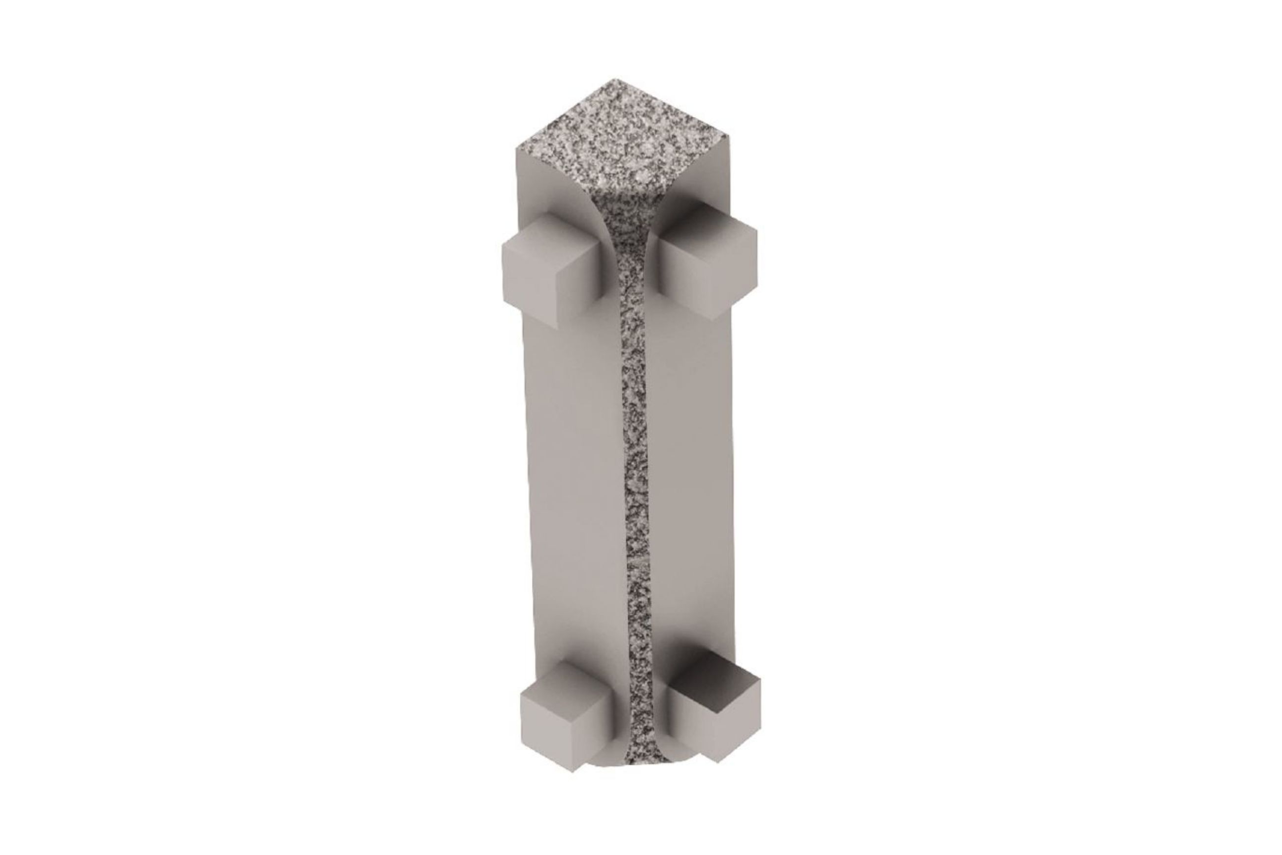 Schluter Rondec-Ct Coin Int 90° 3/8" Alum Étain I90RC100TSG39