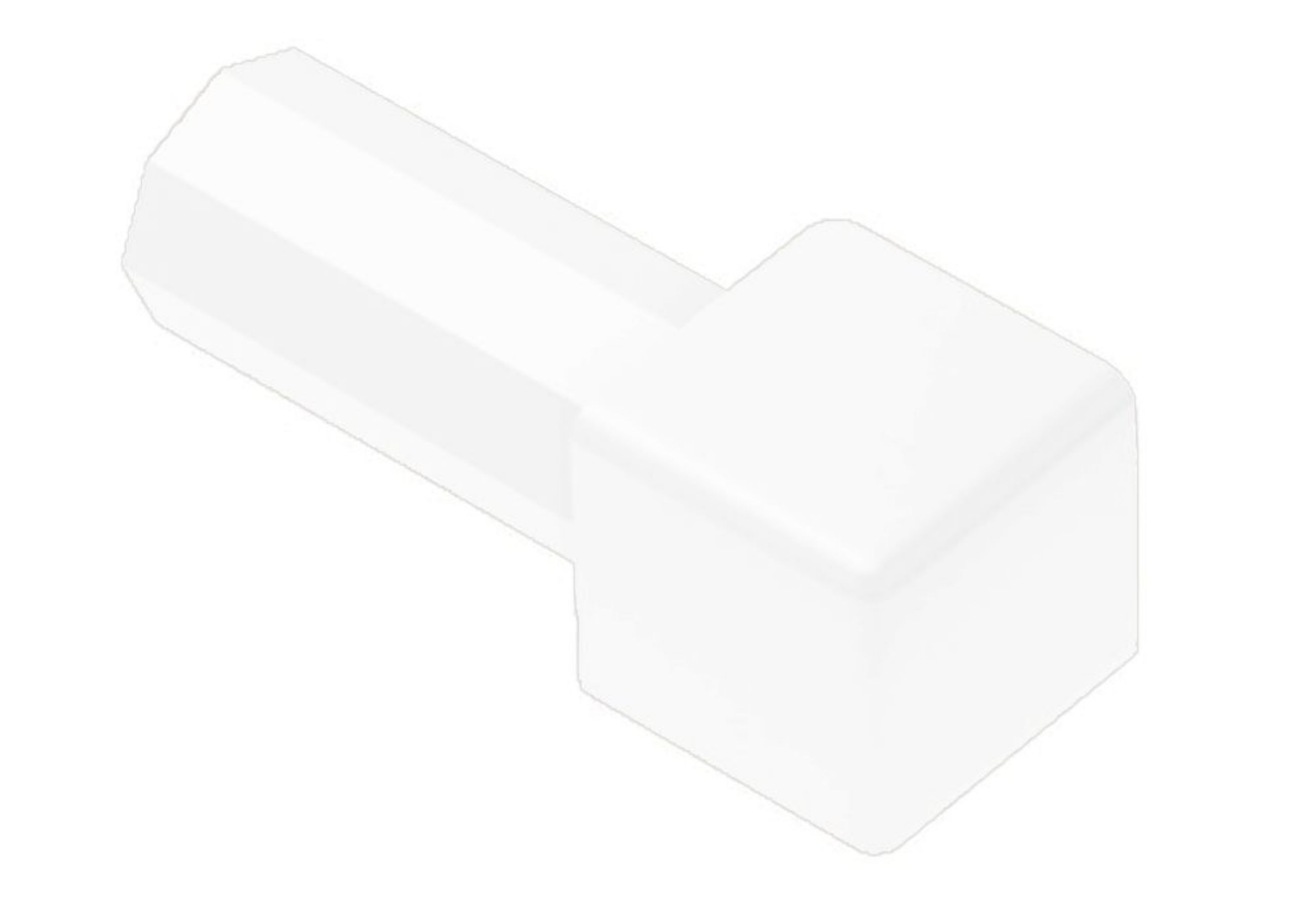 Schluter Quadec Coin Ext 1/2" Pvc Blanc Écl E/PQ125BW