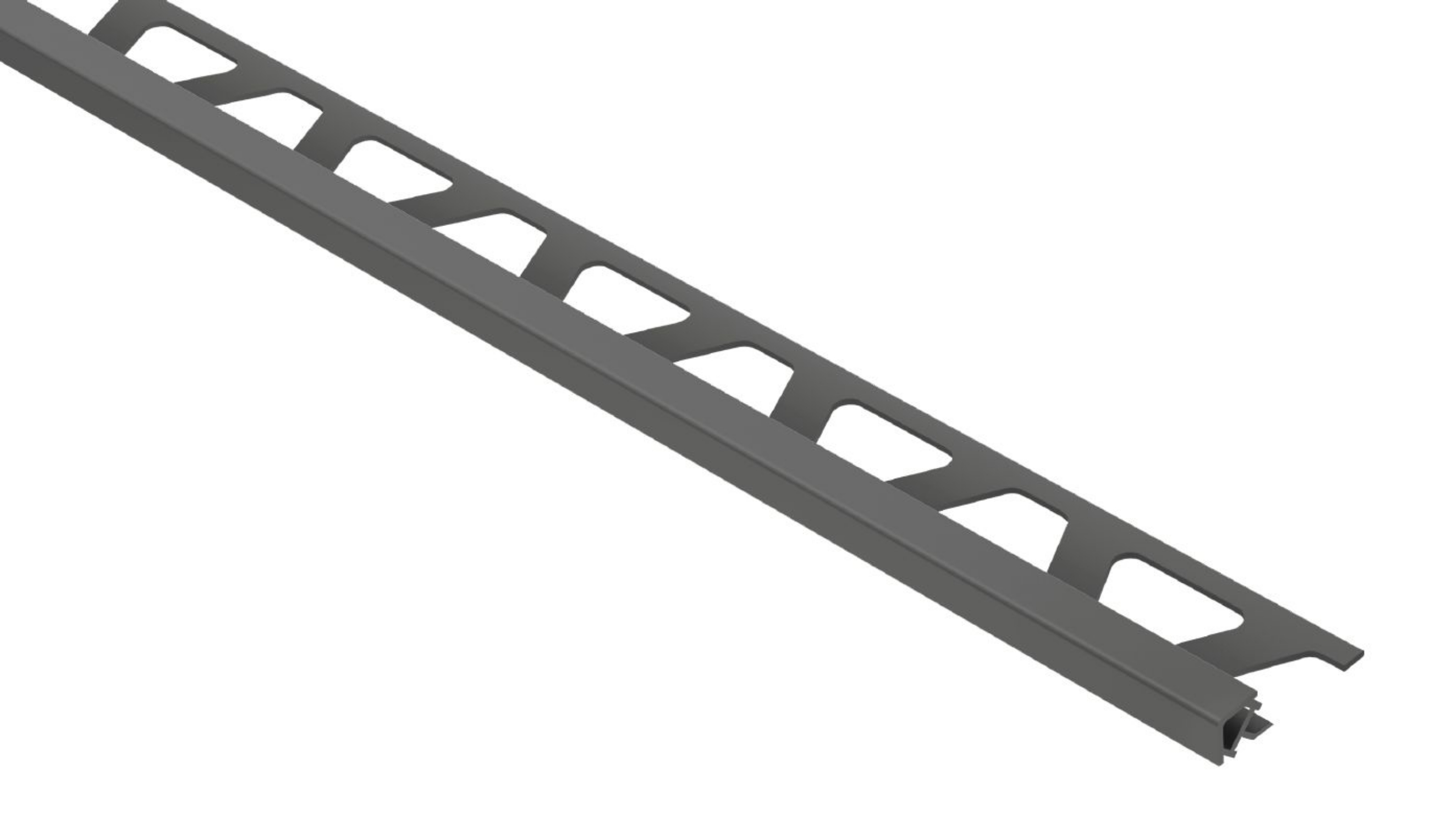 Schluter Quadec Profilé Carré 1/4" Pvc Gris PQ60G