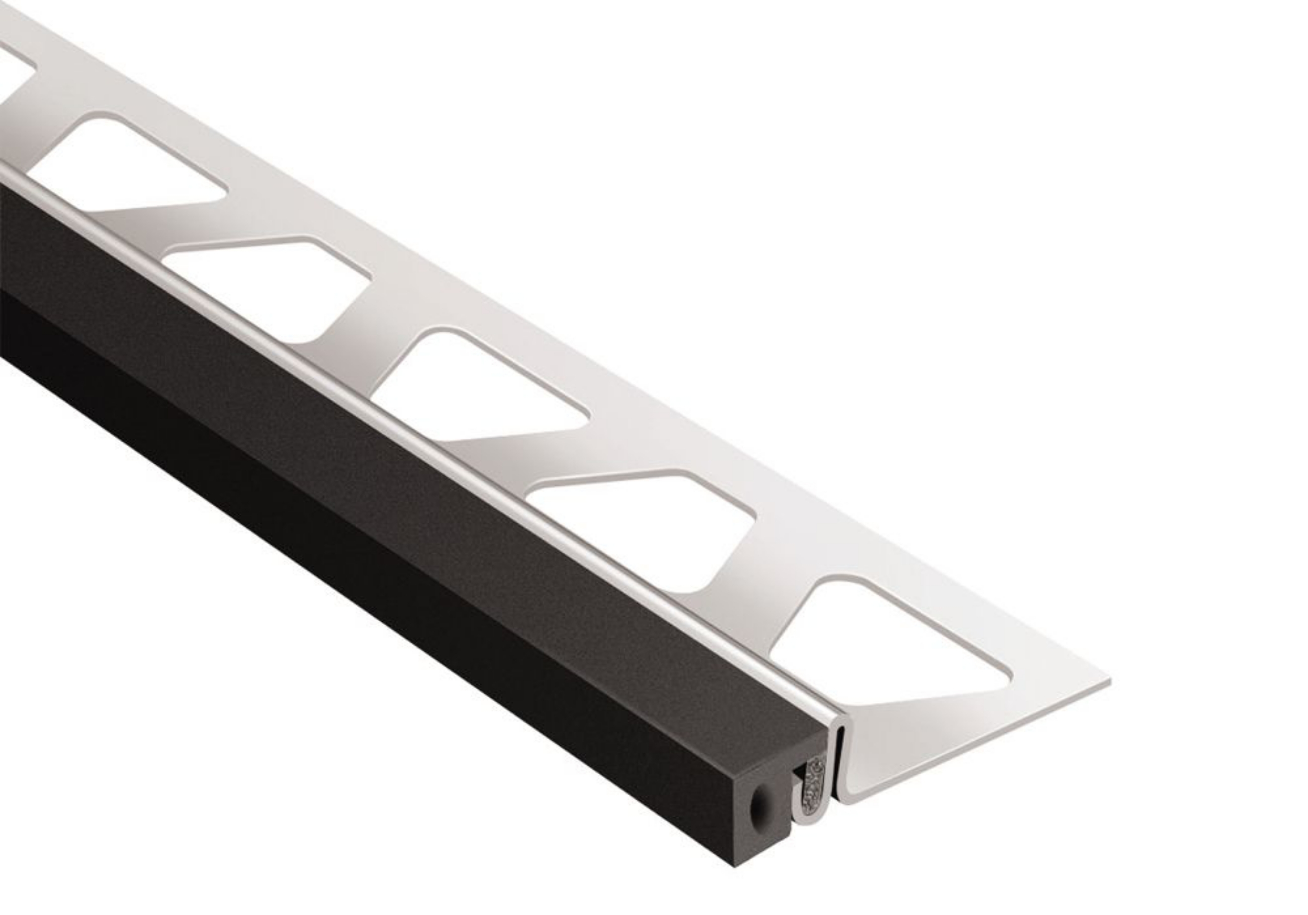Schluter Dilex-Ksa 3/8" Inox / Joint 3/8" Noir EKSA100GS