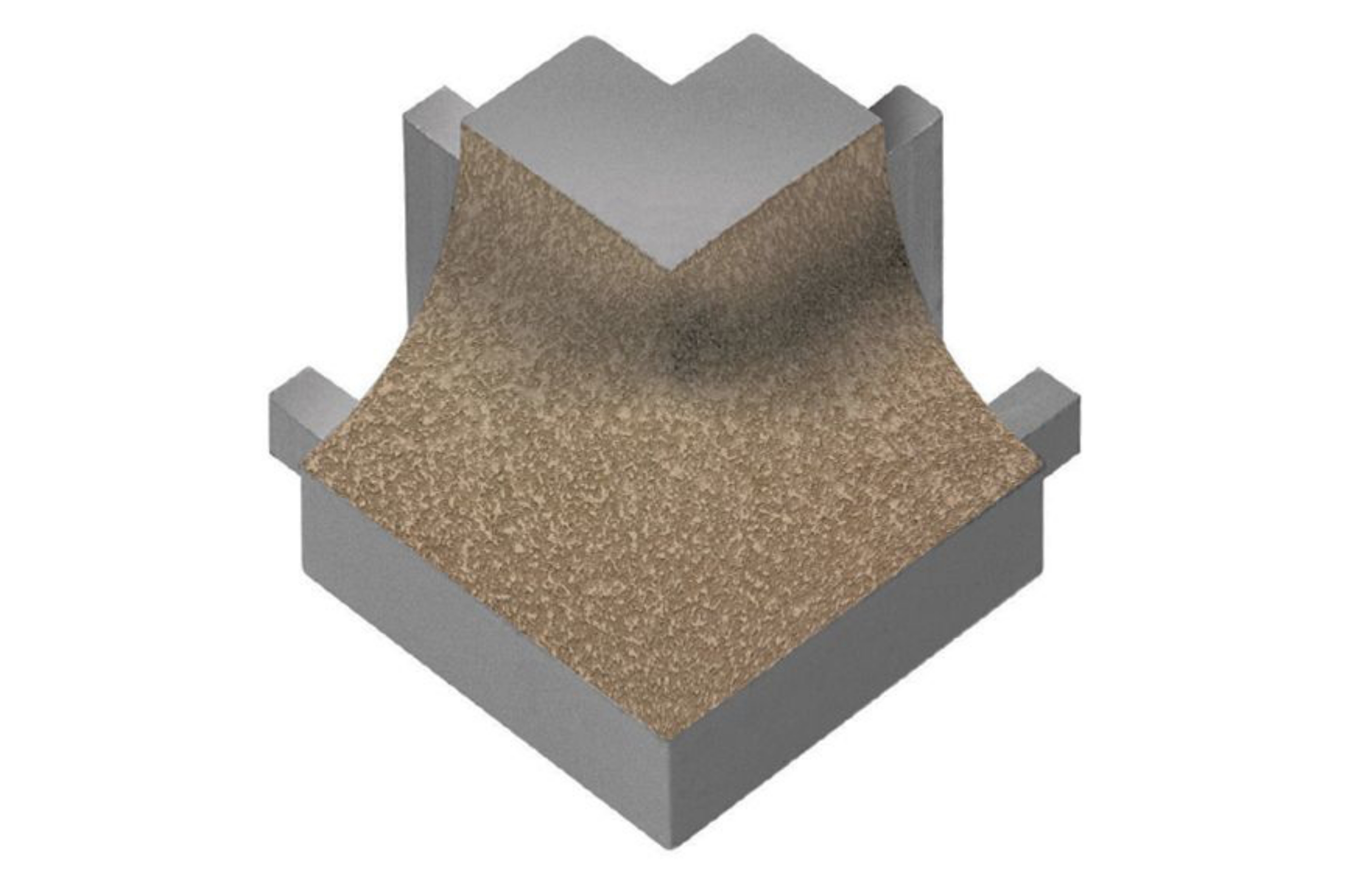 Schluter Dilex-Ahk Coin Ext Carré 90° Alum Beige E90Q/AHK1S/TSB