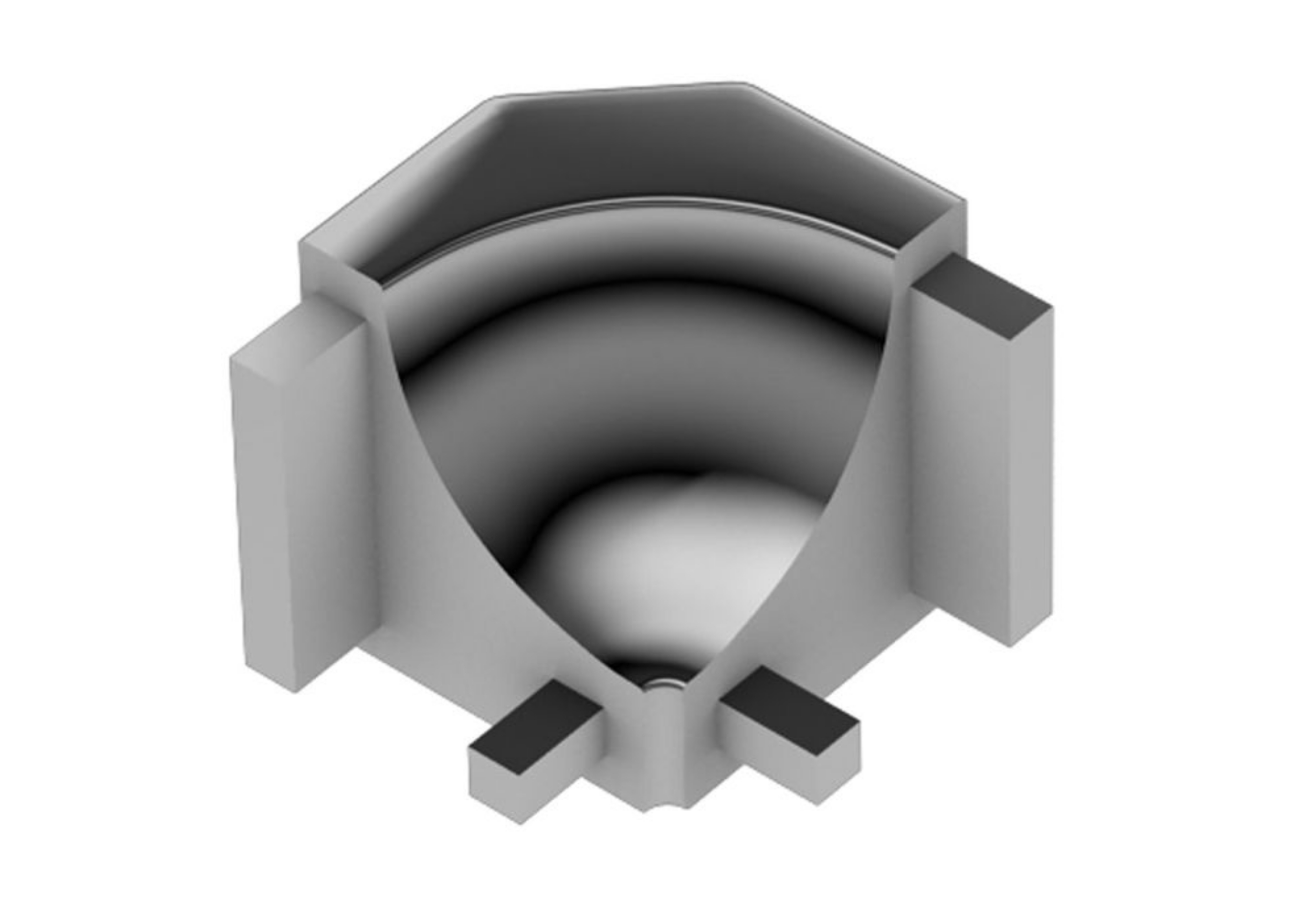 Schluter Dilex-Ahk Coin Int 90° Alum Chromé Poli I90/AHK1S/ACG