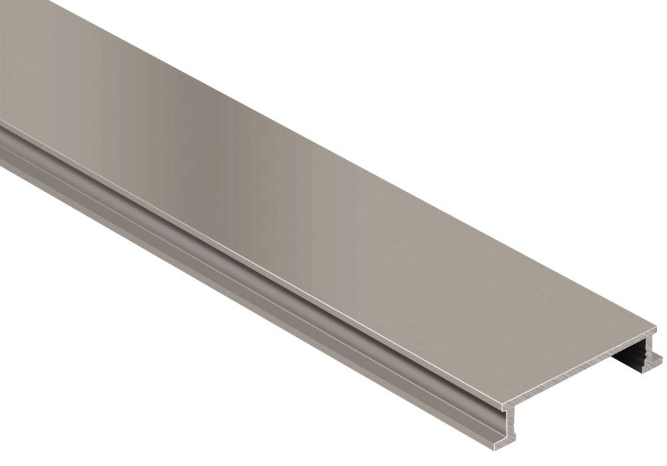 Schluter Designline 1" Bordure 1/4" Alum Nickel Mat DL625AT