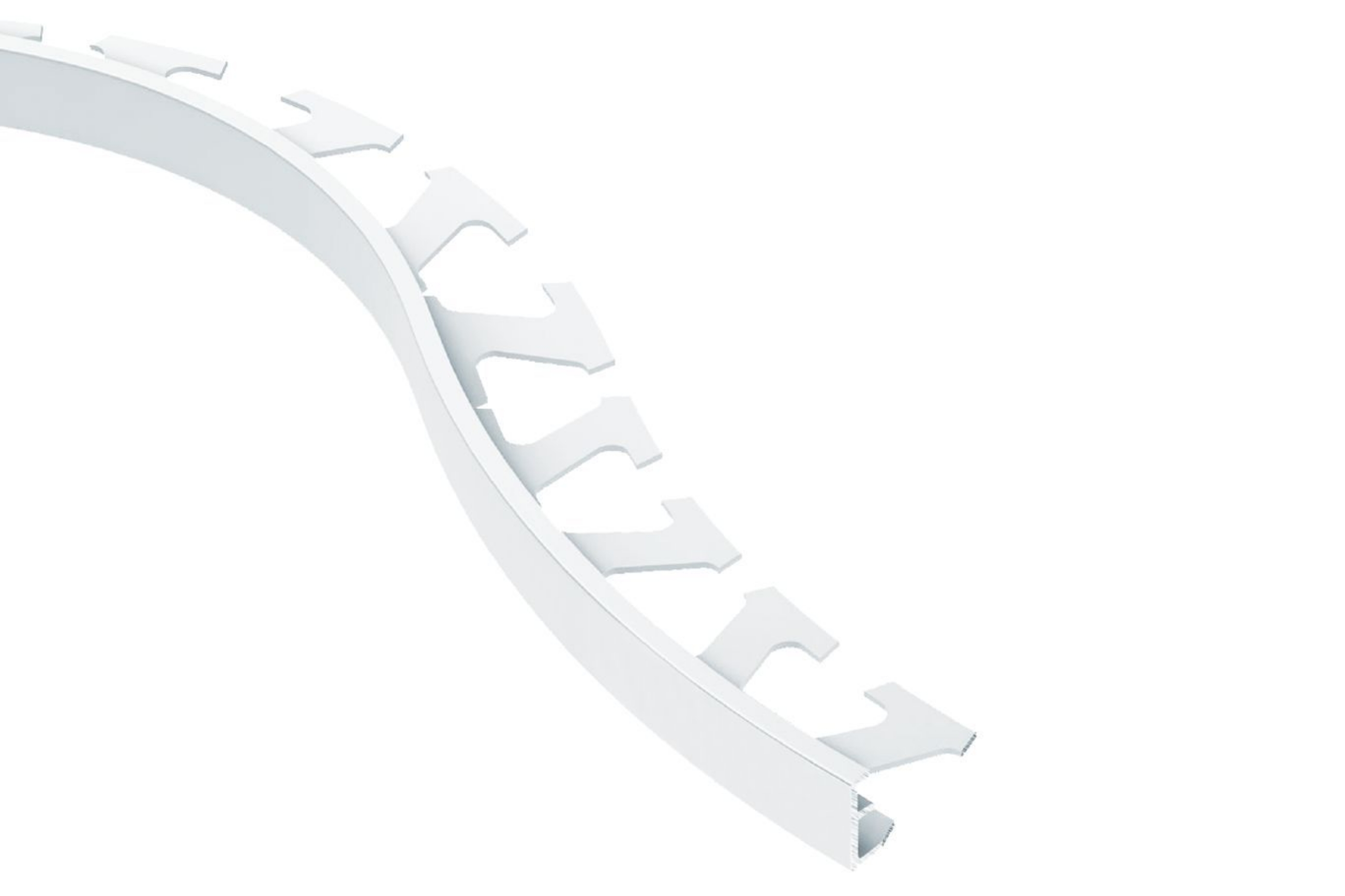 Schluter Jolly-Radius Profilé 3/8" Alum Blanc R/J100W