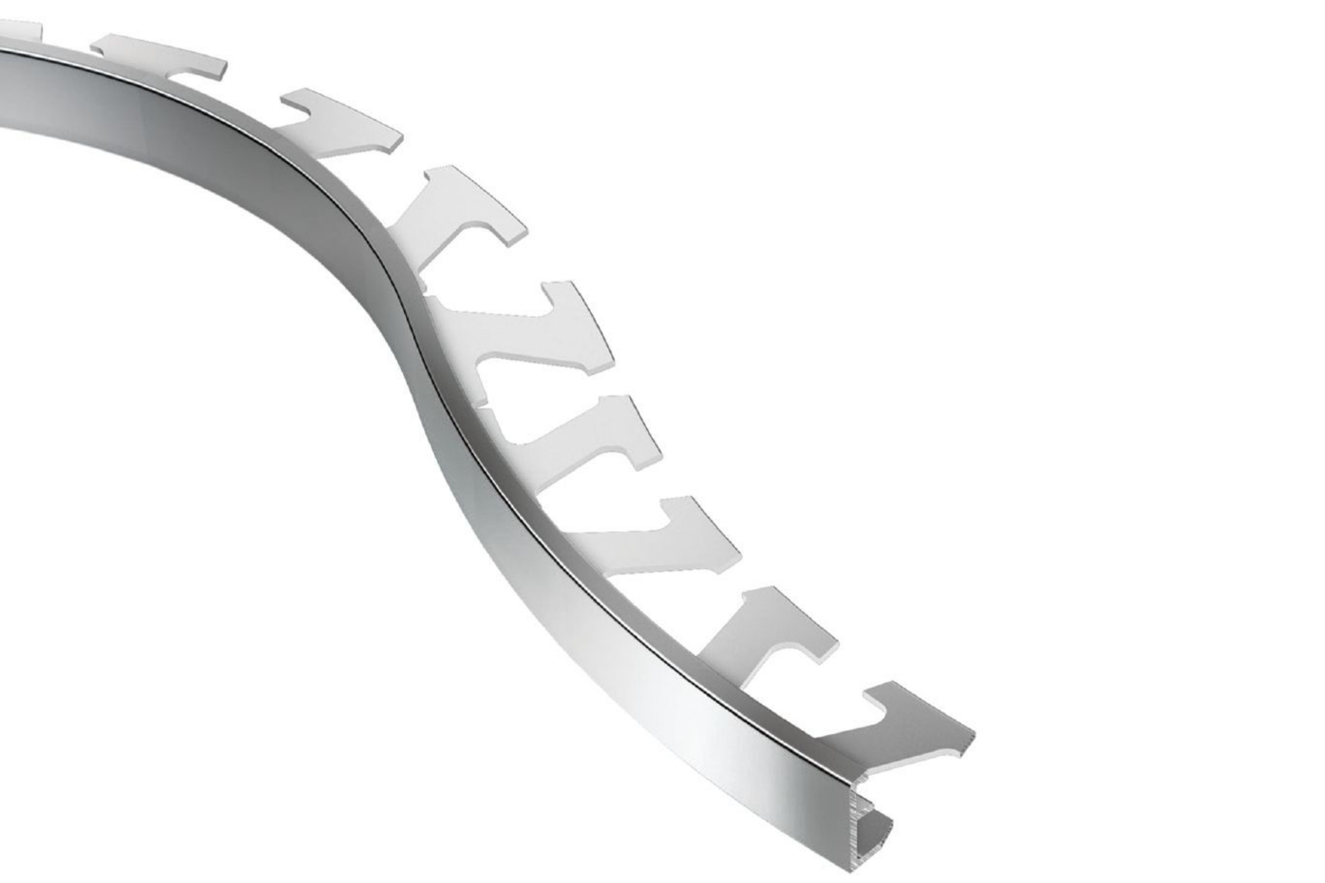 Schluter Jolly-Radius Profilé 1/4" Laiton Chromé R/J60MC