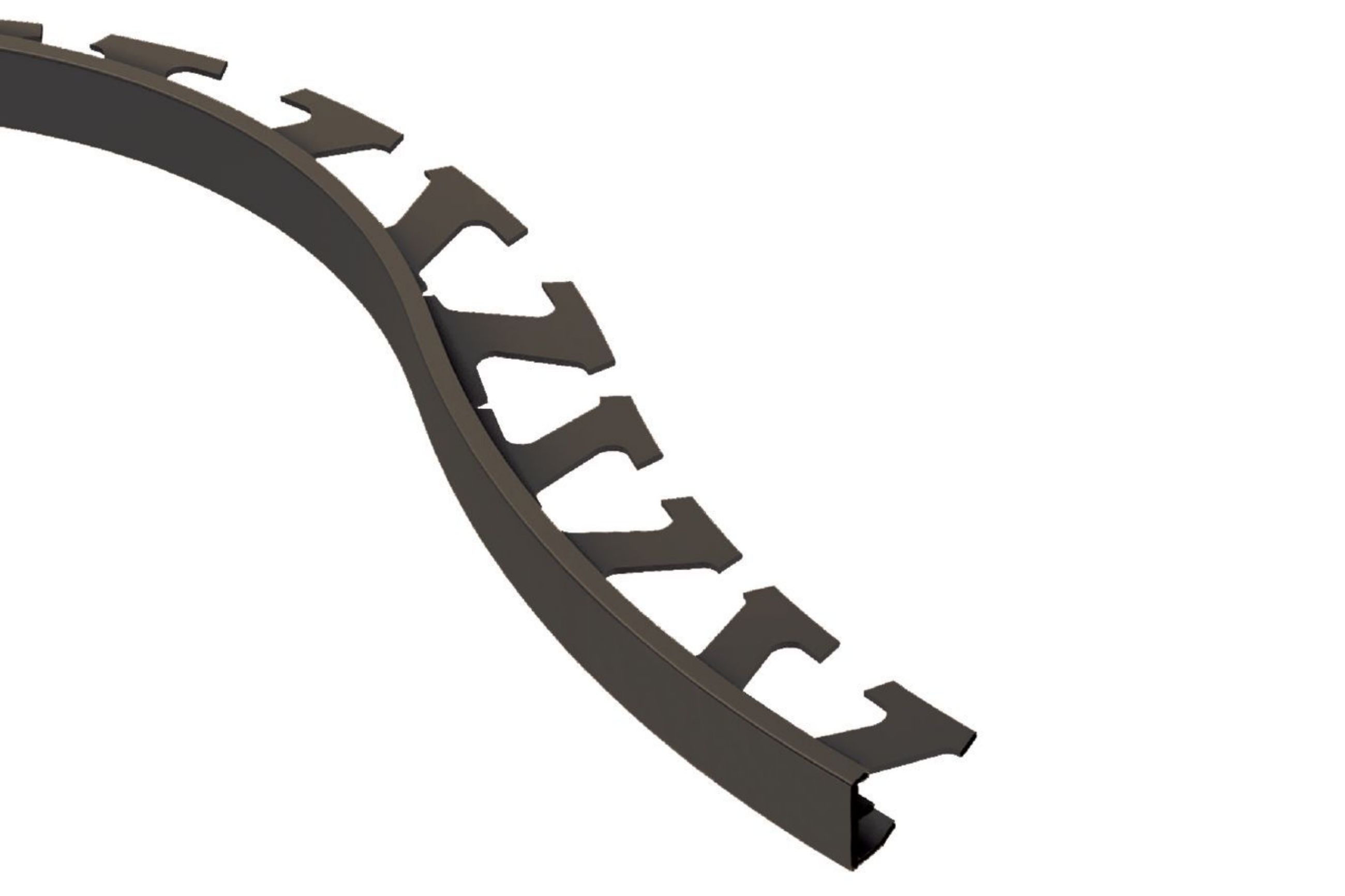 Schluter Jolly-Radius Profilé  1/4" Alum Brun Noir R/J60SB