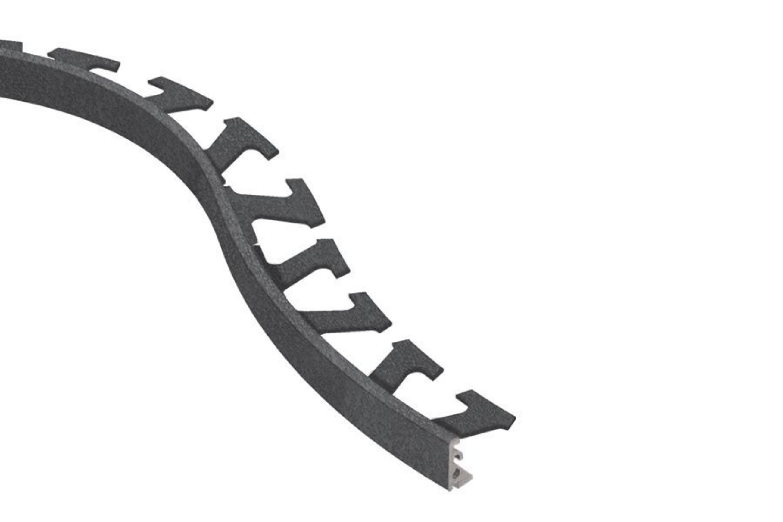 Schluter Jolly-Radius Profilé 1/2" Alum Anthracite Foncé R/J125TSDA