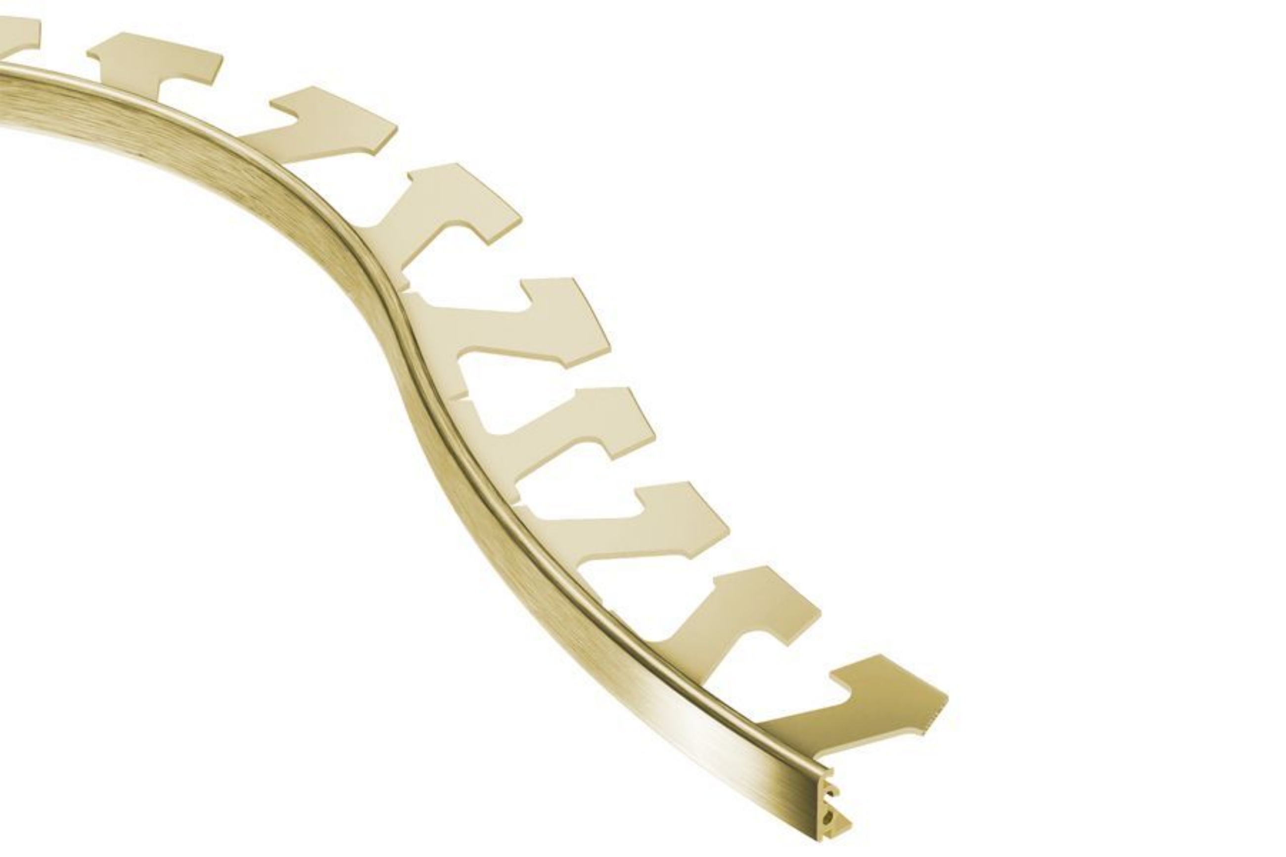 Schluter Jolly-Radius Profilé 1/2" Alum Laiton Brossé R/J125AMGB
