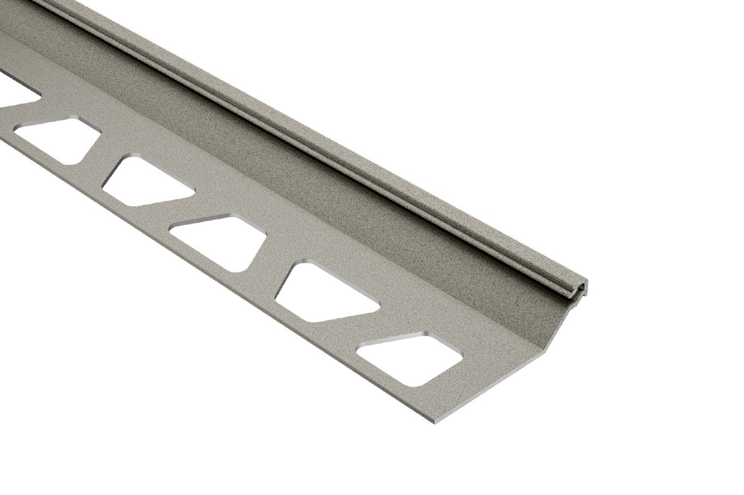 Schluter Finec-SQ Profilé 7/16" Alum Gris Pierre FSQ110TSSG