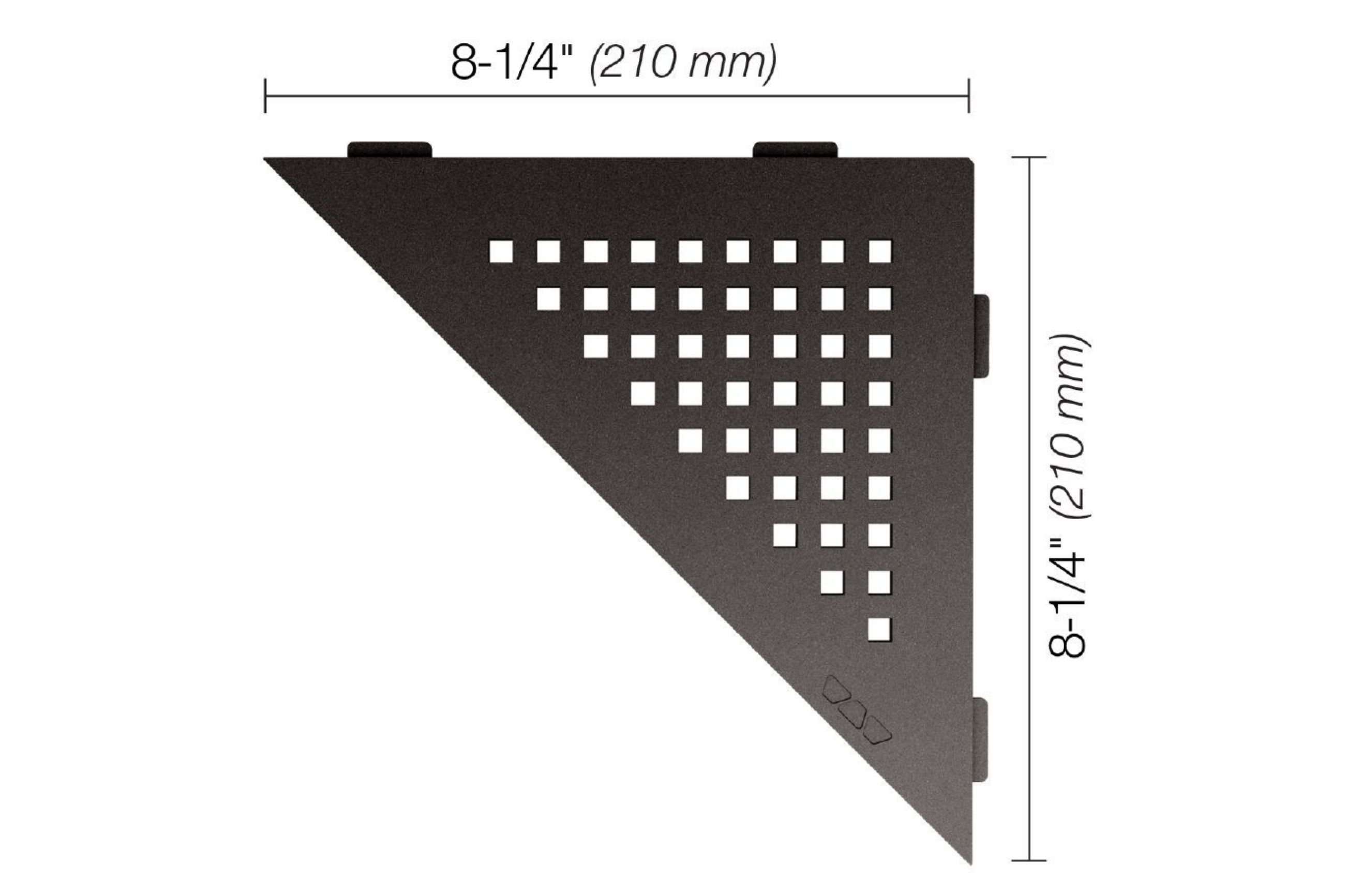 Schluter Shelf-E Triangle Coin Square Anthracite Foncé SES1D3TSDA