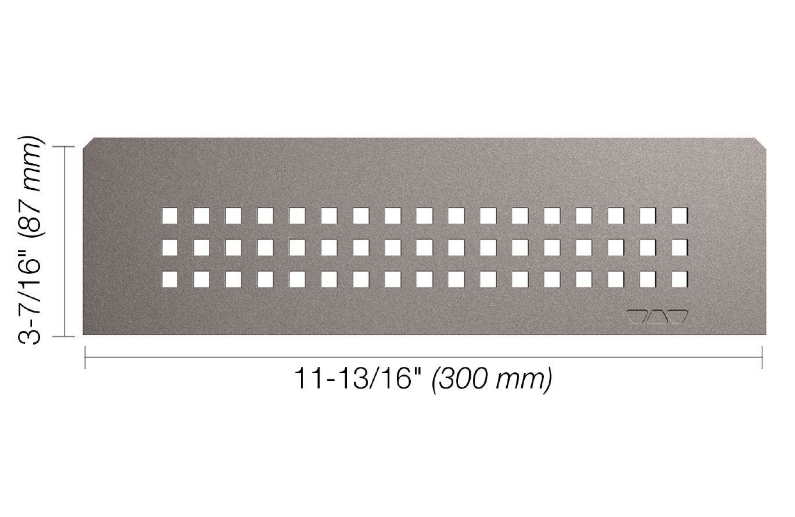 Schluter Shelf-N Rectangle Niche Square Étain SNS1D3TSG