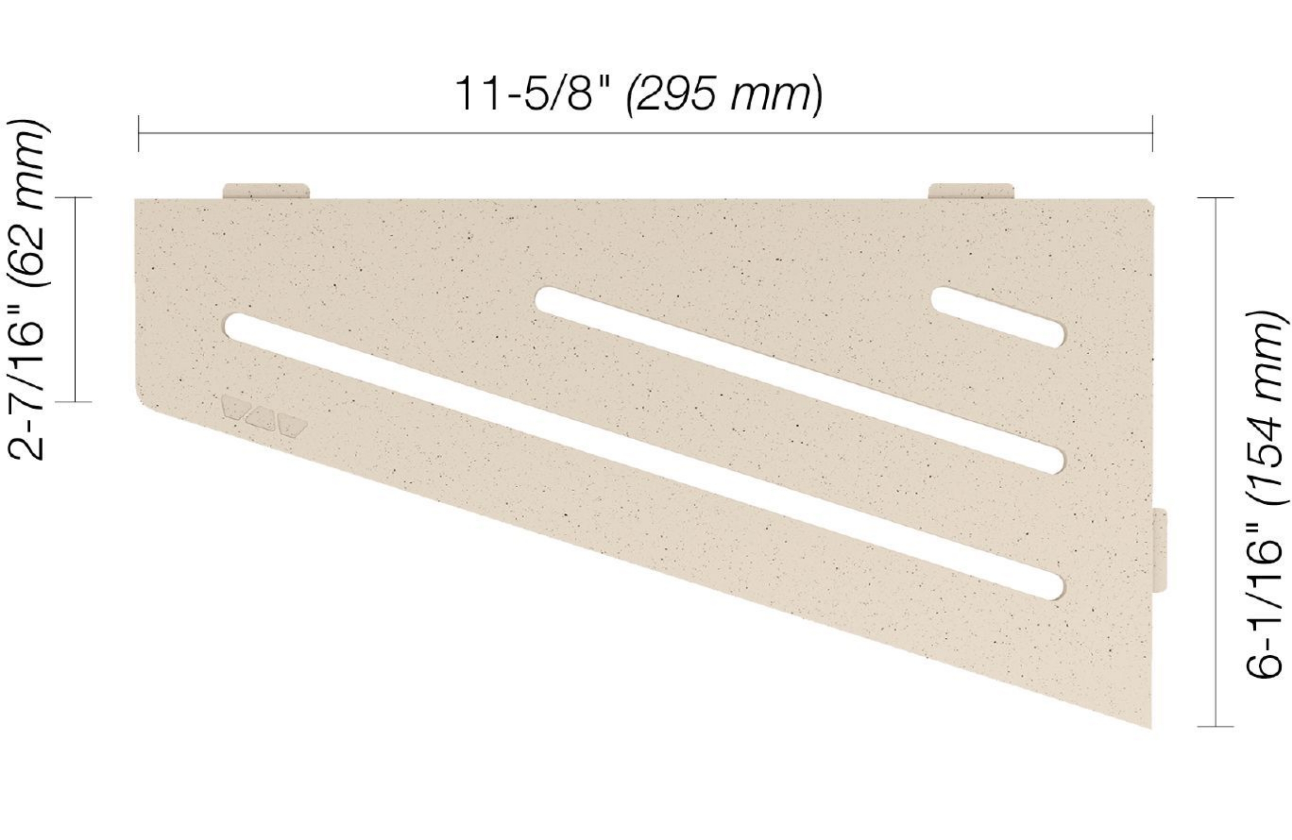 Schluter Shelf-E Quadrilat Coin Wave Ivoire SES3D10TSI