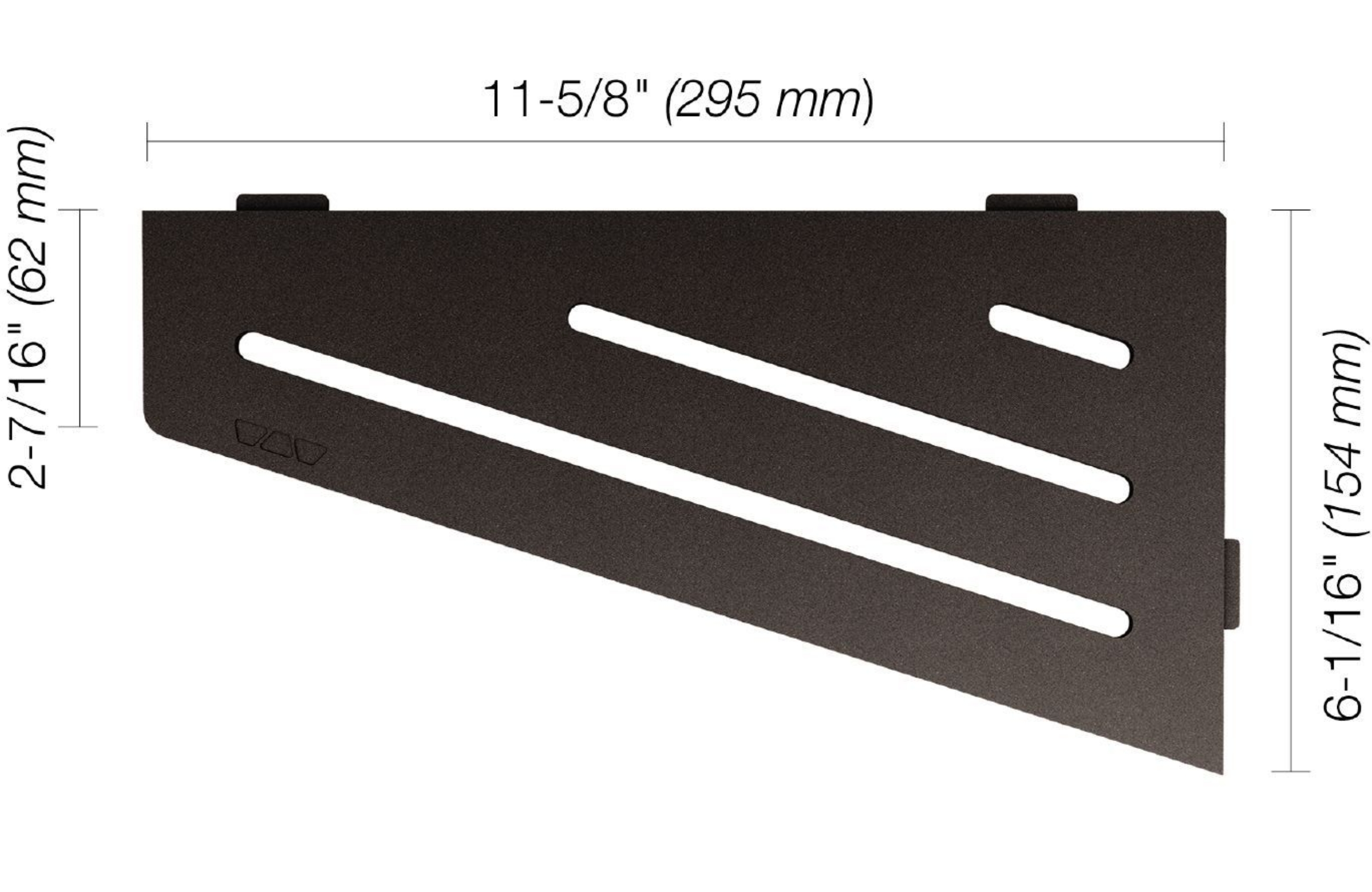 Schluter Shelf-E Quadrilat Coin Wave Anthracite Foncé SES3D10TSDA