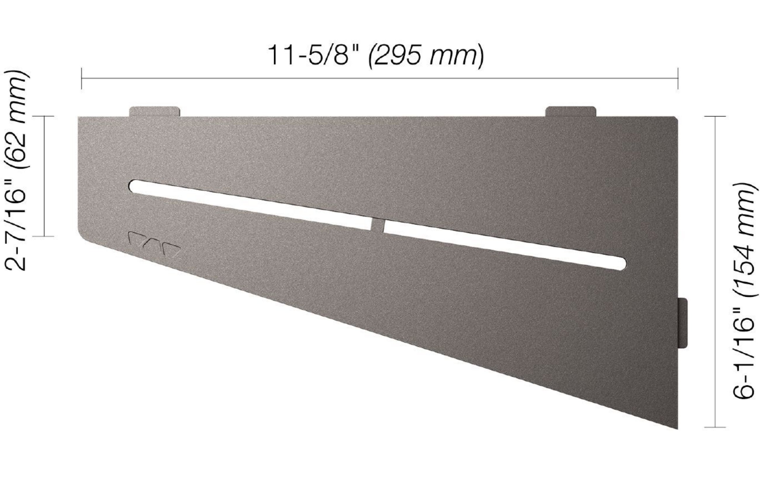 Schluter Shelf-E Quadrilat Coin Pure Étain SES3D7TSG