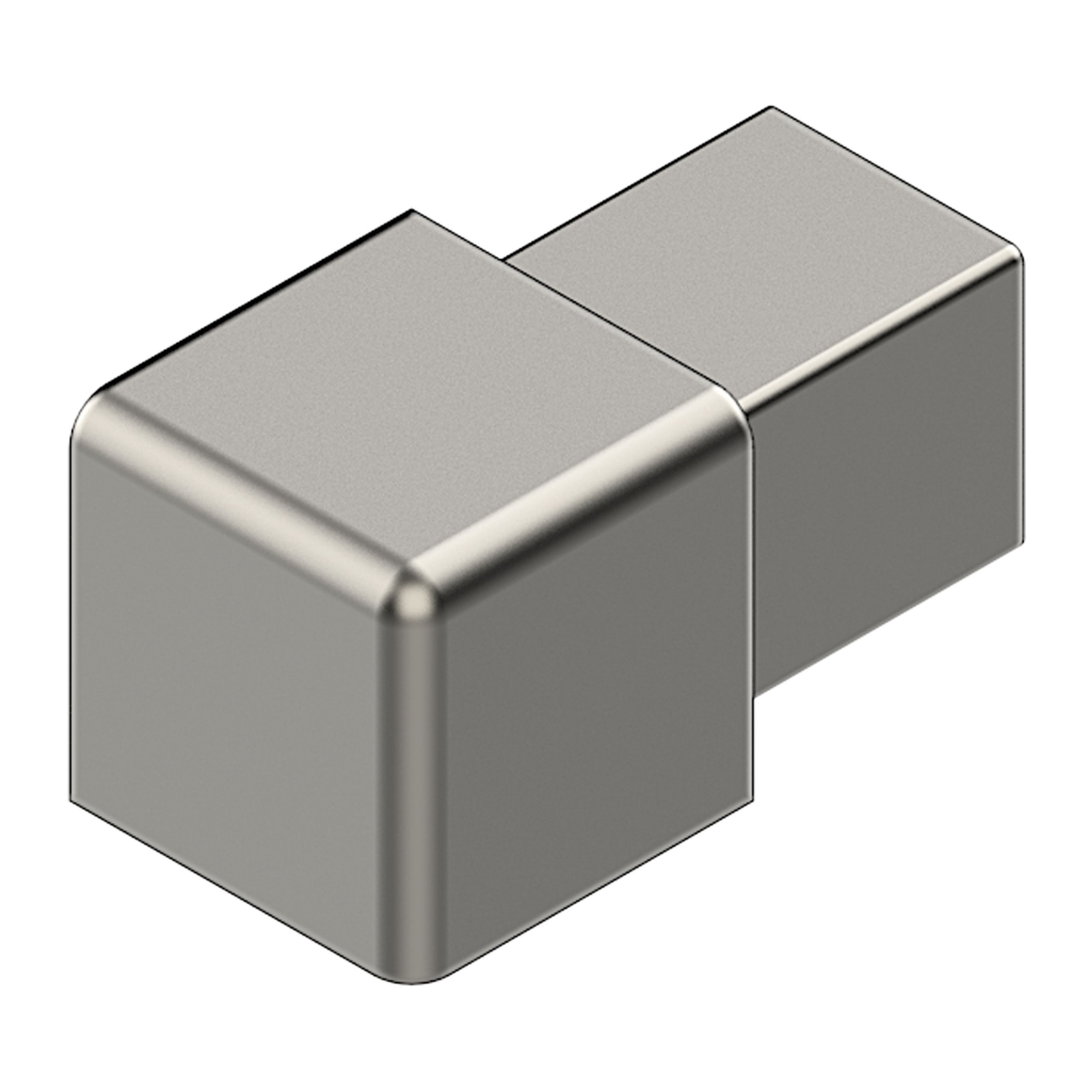 PROANGLE Square-Shaped Corners | Satin Nickel | 10 mm